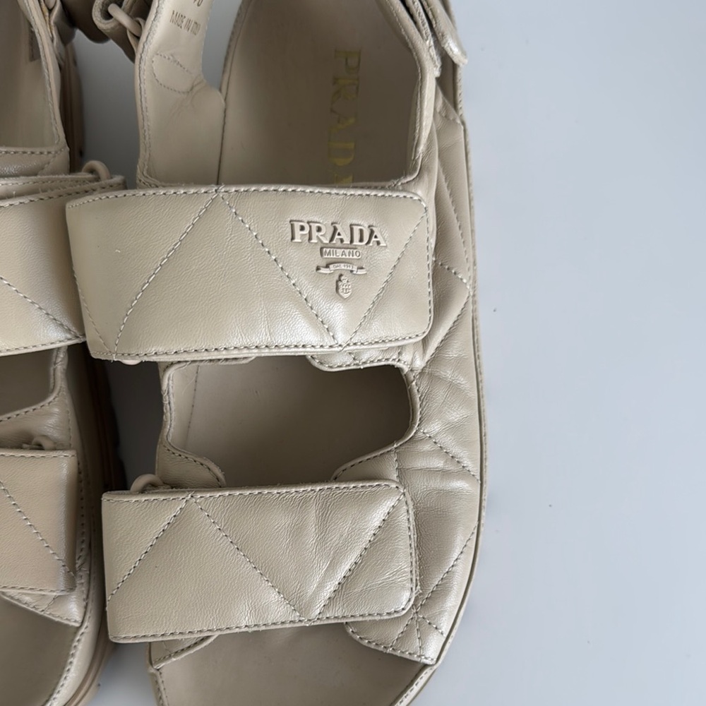 Prada Tan Sandals with Contoured Footbed - Picture 2 of 3